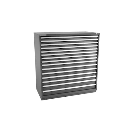 Champion Tool Storage Modular Drawer Cabinet, 15 Drawer, Dark Gray, Steel, 56-1/2 in W x 28-1/2 in D x 59-1/2 in H D27001501ILCFTB-DG